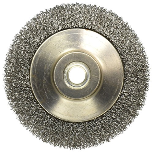 Image of Eazypower 88055 5 inch Crimp Beveled Wire Brush with 5 /8 inch-11 inch Adapter (1-Pack)