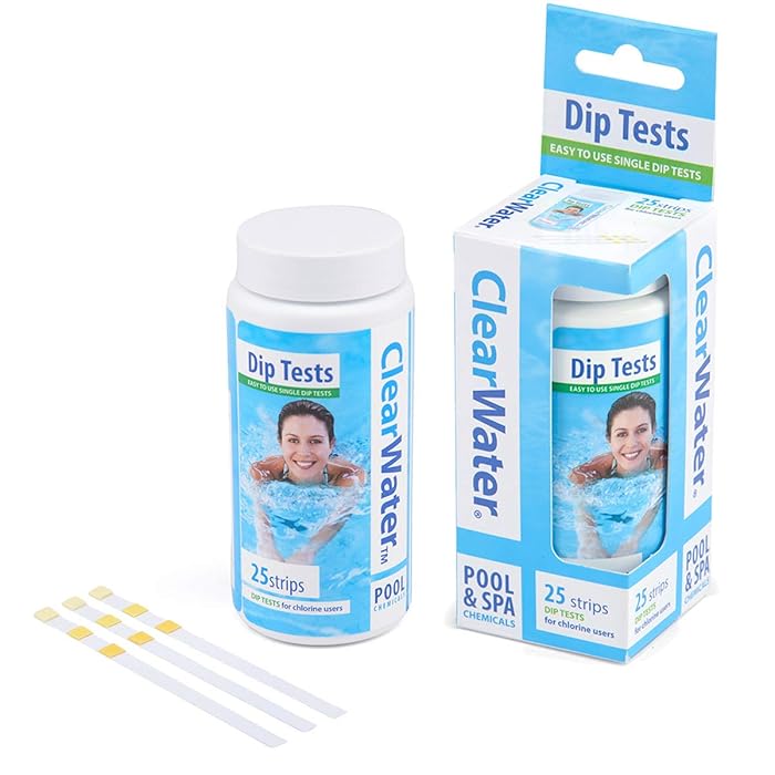 Buy Clearwater Hot Tub, Pool and Spa Test Strips x 25 3 in 1