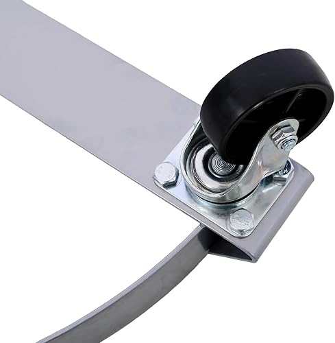 Miniatura 7 de Carretilla de tambor de 55 galones, Dolly de acero resistente de 1000 libras, con tirantes cruzados y 4 ruedas giratorias, carros de mano con marco