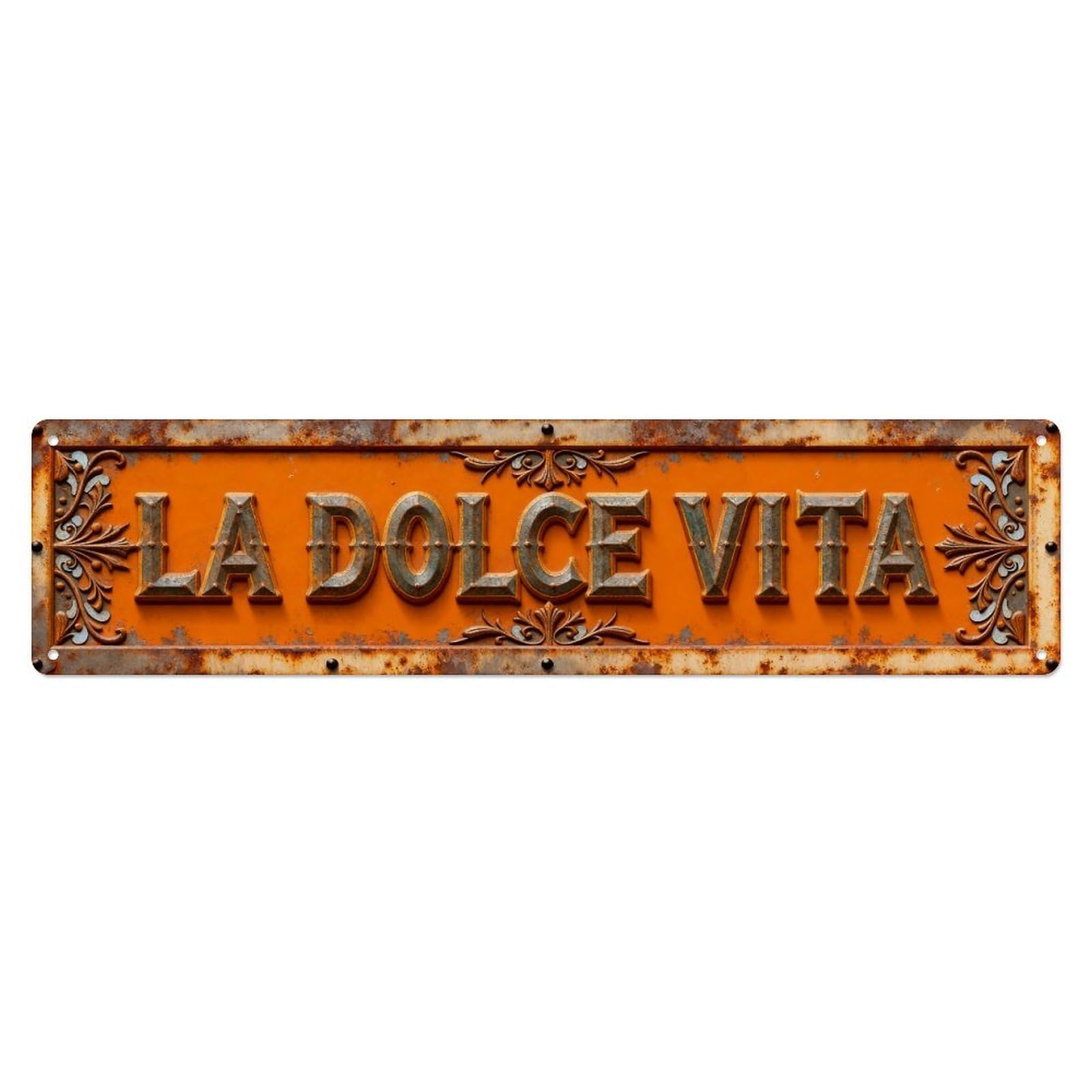 La Dolce Vita Rustic Sign Metal Tin Sign Plaque