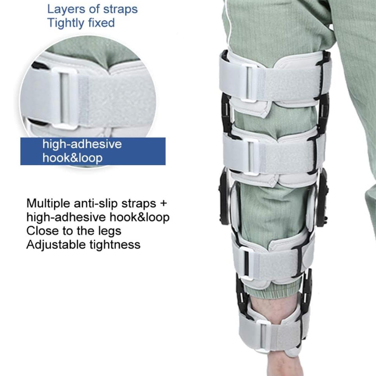 Rodillera con Bisagras Unisex, Lesiones Menisco, Lesiones Ligamentos, Rodillera Soporte Dolor Artritis, Ajuste Ángulo Tamaño Rodillera, Promueve Recuperación Pierna