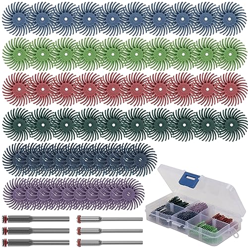 Baisiky 66Pcs 1 Inch Radial Bristle Disc Kit with 1/8