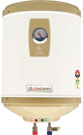 Longway Superb 15 ltr with Free Installation Kit Automatic Storage Water Heater with Multiple Safety System & Anti-Rust Coating 5 Star Rated (Ivory, 15 Ltr, Pack of 1)