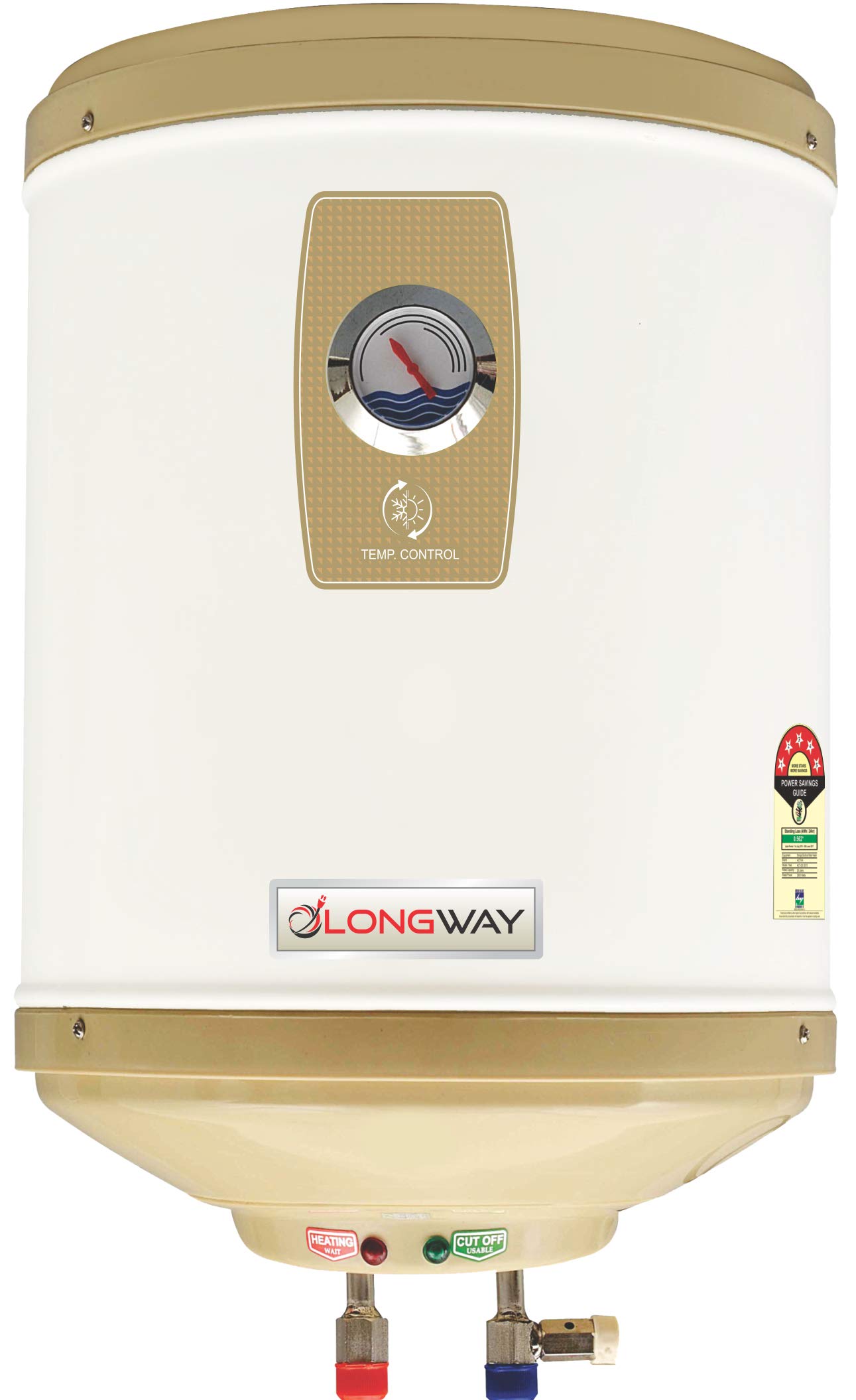 Buy Longway Superb 15 ltr with Free Installation Kit Automatic Storage Water  Heater with Multiple Safety System u0026 Anti-Rust Coating 5 Star Rated (Ivory,  15 Ltr, Pack of 1) Online at Low