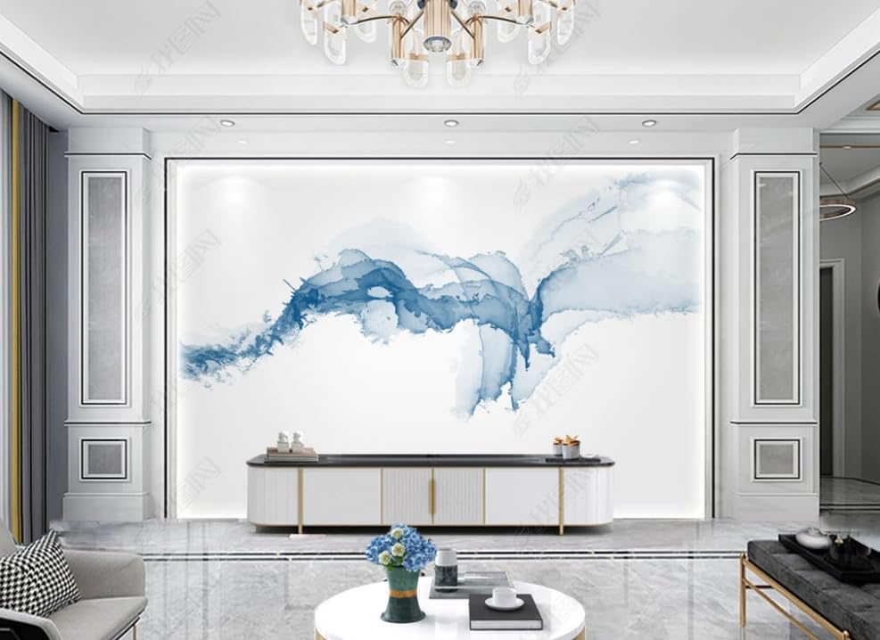 Papier peint paysage encre chinoise panoramique 400x280 cm pour salon
