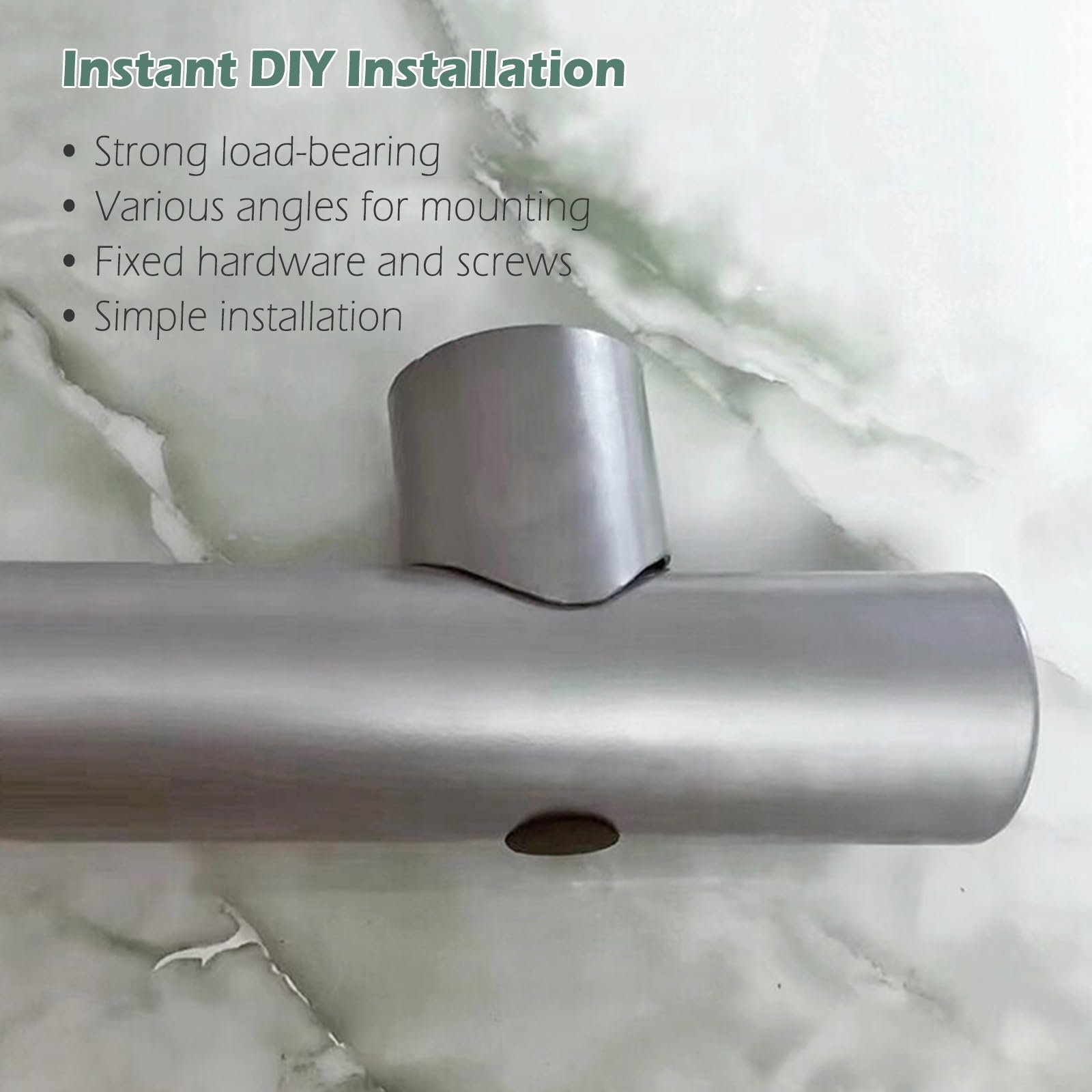 Barandilla de acero de metal para jardines de infantes y pasillos de hospital, soporte de seguridad resistente de 2 m con accesorios de pared para pasos seguros