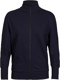 Icebreaker Central II Top - Camiseta de Manga Larga con Cremallera para Mujer - Ropa Deportiva de Lana Merina para Senderi...