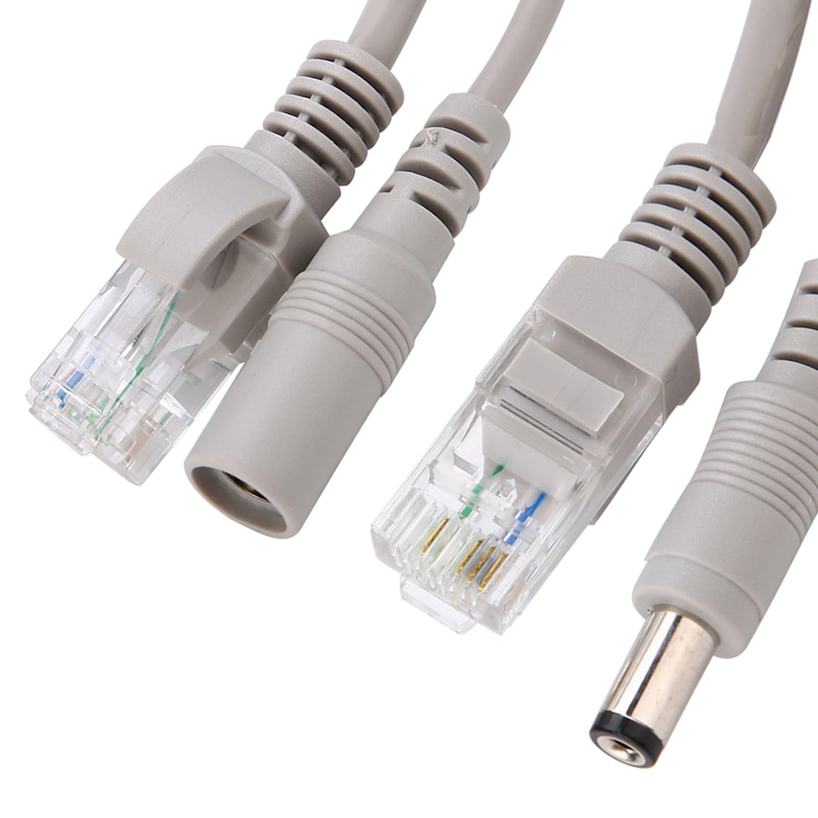 Cat 5 and Power Extension Cable, Ethernet Power Cable for IP Cameras NVR System 10Mbps100Mbps,CCTV Cable Compatible 20m, Suited for Network, Used for IP Cameras and NVR System
