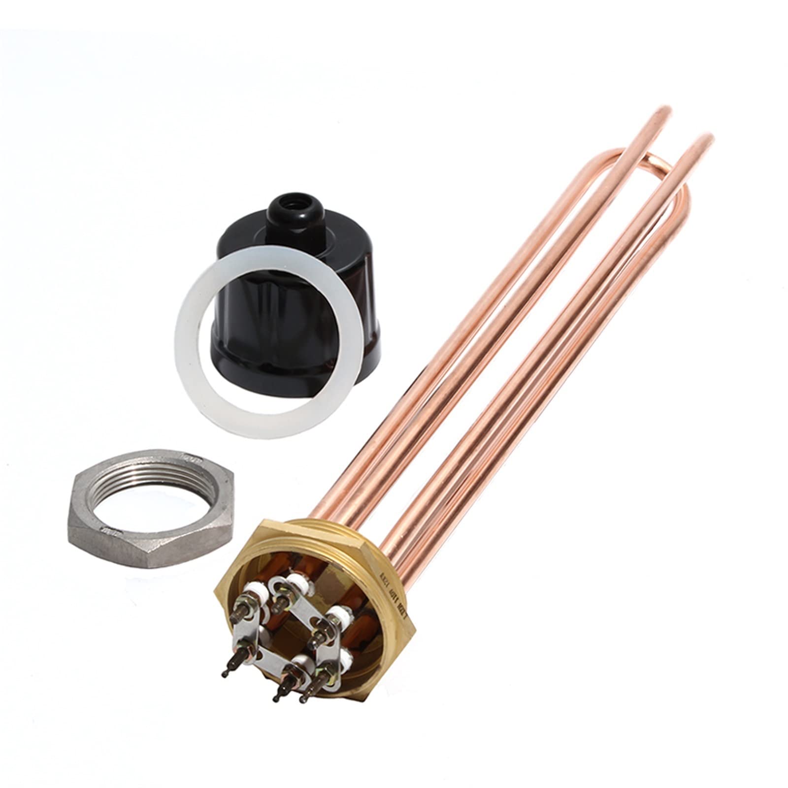 2 cale/DN50 średnica 8 mm całkowicie miedziany rurowy podgrzewacz wody z akcesoriami 110 V/220 V/380 V elektryczna część grzewcza 3 kW/4,5 kW/6 kW/9 kW/12 kW radosny (rozmiar: A-110 V, kolor: 6