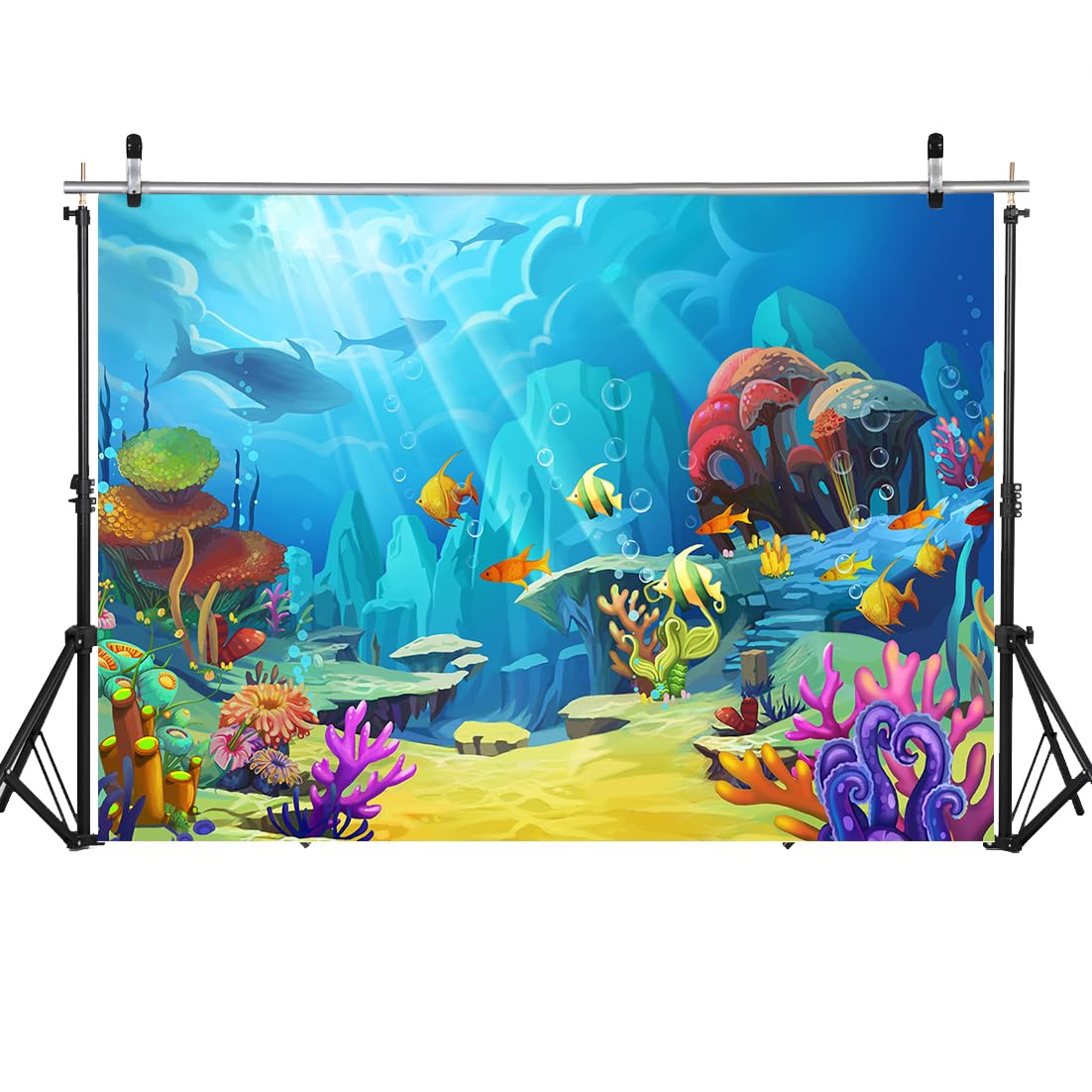 WOLADA Under The Sea Backdrop Ocean Backdrop Underwater Backdrop Sea Backdrop Ocean Themed Birthday Party Photography Backdrop 7x5FT FW26