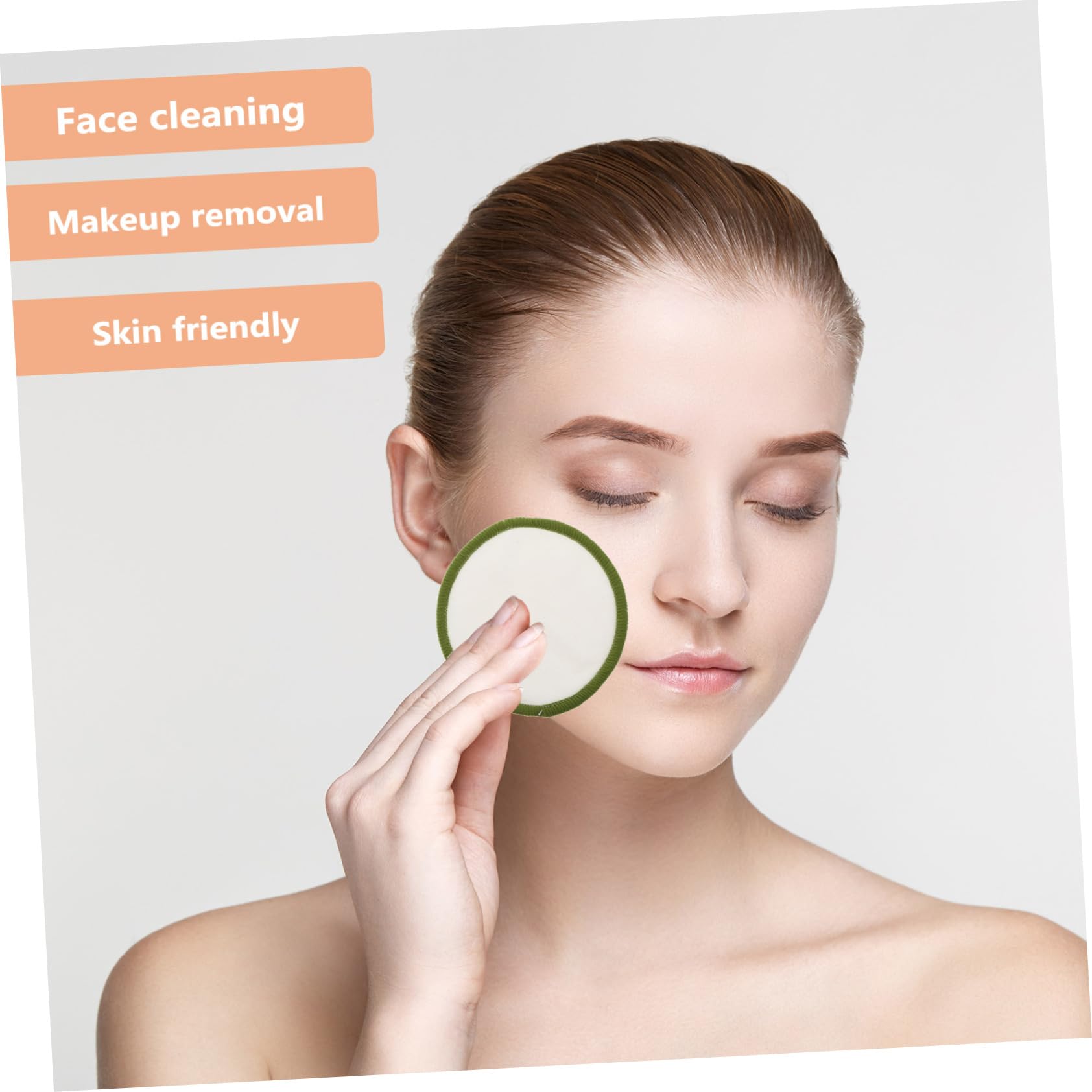 CALLARON 2 Sätze Wiederverwendbare Make Up Pads aus Bambusfaser Teiliges Abschminkpads Baumwollnetz Bambusbehälter für Sanfte Gesichtsreinigung und Makeup Entfernung für Hauttypen