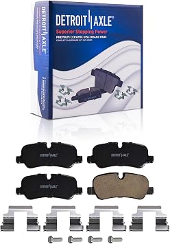 Detroit Axle - Brake Kit for 2005-2009 Land Rover LR3, 2006-2009 Range Rover Sport Brake Rotors and Ceramic Brakes Pads 2007 2008 Front and Rear Replacement