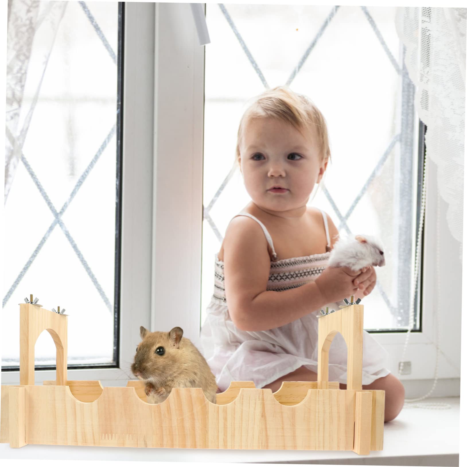 TOYANDONA Hamster Haustierversteck Hängende Kleintierbrücke Stabiles Haustiergehege Kleintierkäfig Dekor Meerschweinchen Nager Zubehör