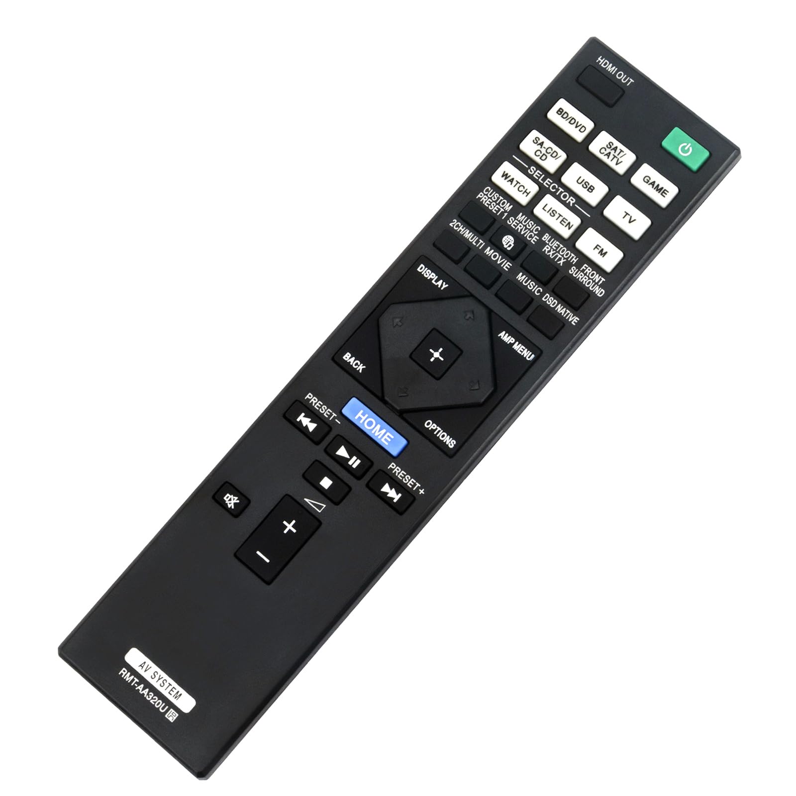 [保証あり] SONY ソニー リモコン　Rmt-AA320U Amazon.com: RMT-AA320U Replaced Remote fit for Sony AV