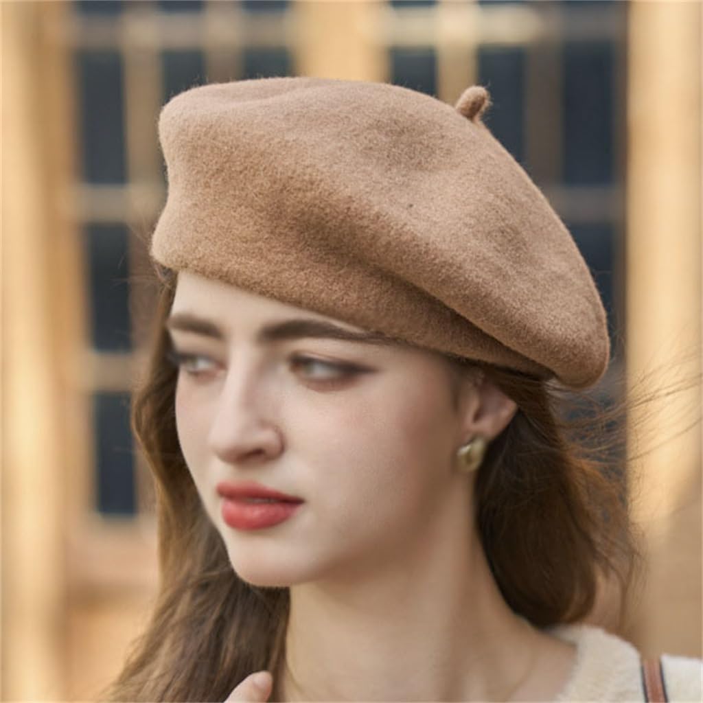 Color Blocking Striped Beret Fall and Winter Women's Hat Octagonal Small Fresh