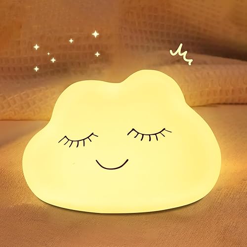 Miniatura 1 de Luz nocturna para niños, 7 colores de silicona suave para niños, luz nocturna para niños con 3 niveles regulables, luz nocturna antideslumbrante
