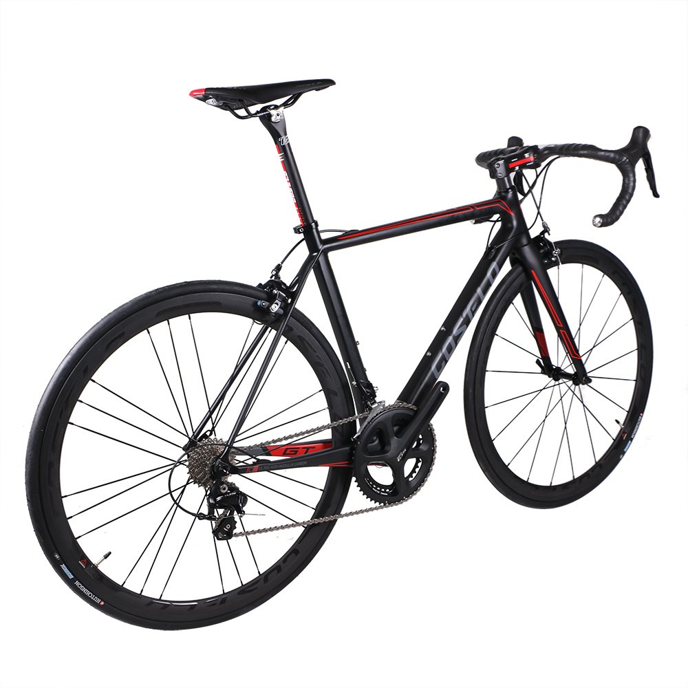 Costelo bici da corsa da uomo, in fibra di carbonio Speed Road Bends la rottura velocità del vento professionale Road bike, Silver