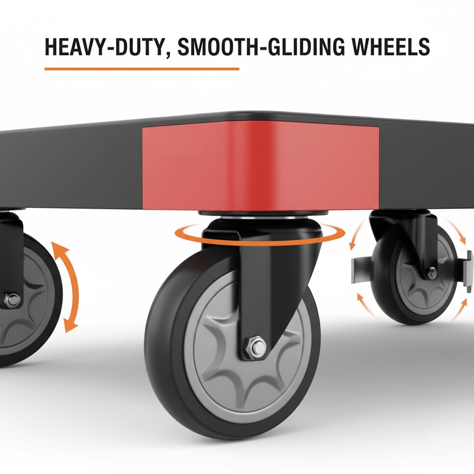 Chariot Portable Robuste à Quatre Roues - Un Chariot Pliable pour Un Rangement et Un Transport faciles à la Maison ou au Bureau, Chariot à Plateforme de 60 x 40 cm.