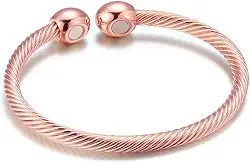 Pulseira magnética elegante com ímãs de cobre para mulheres e homens, presentes para o dia dos pais, Small, Cobre, Sem Pedra Preciosa