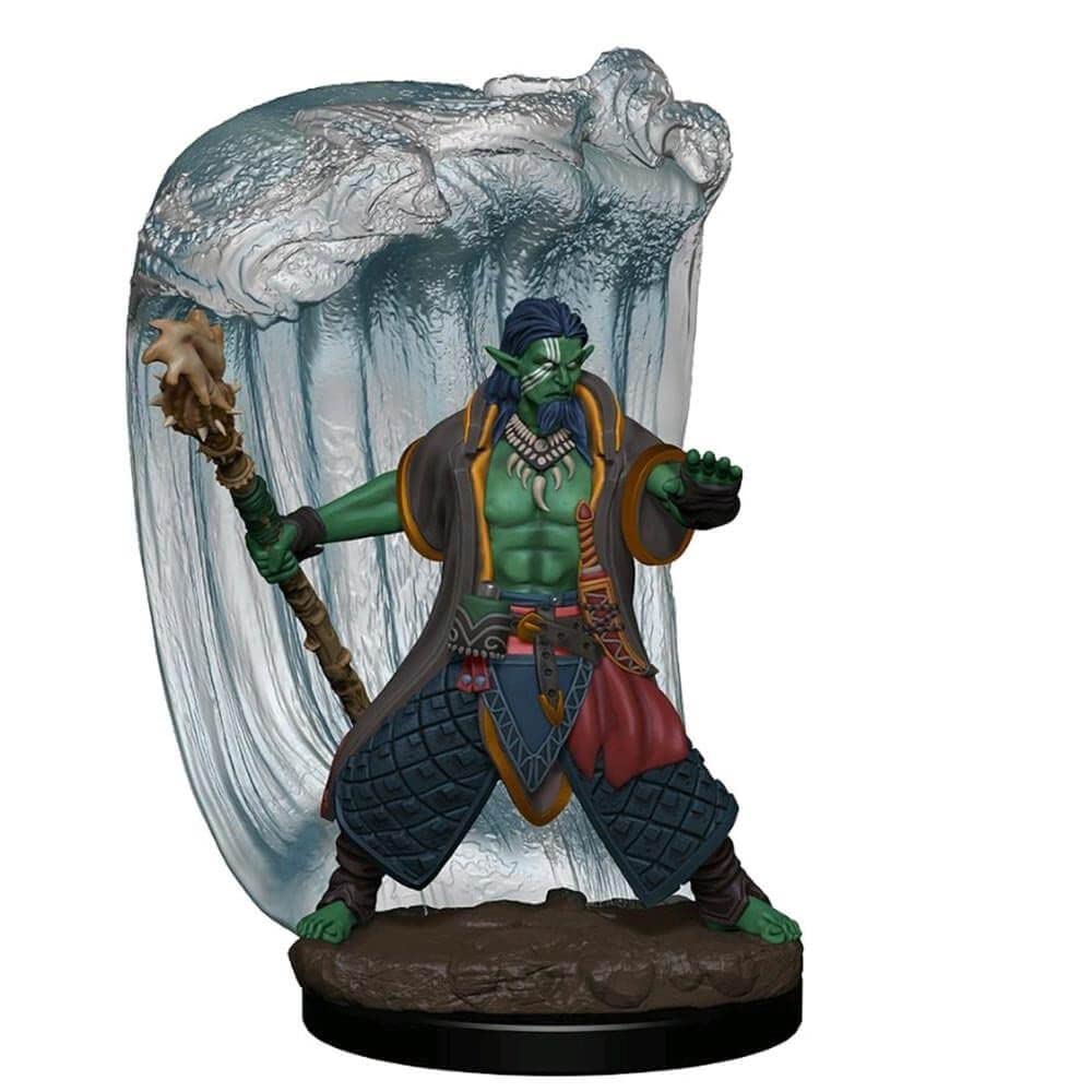 WizKids D&D Minis: Icons of The Realms Premium Figures: Wave 6: Water Genasi Druid Male – Pre-Painted Dungeons and Dragons Miniature Compatible with DND Other Tabletop RPG Games TTRPG, Multicolor
