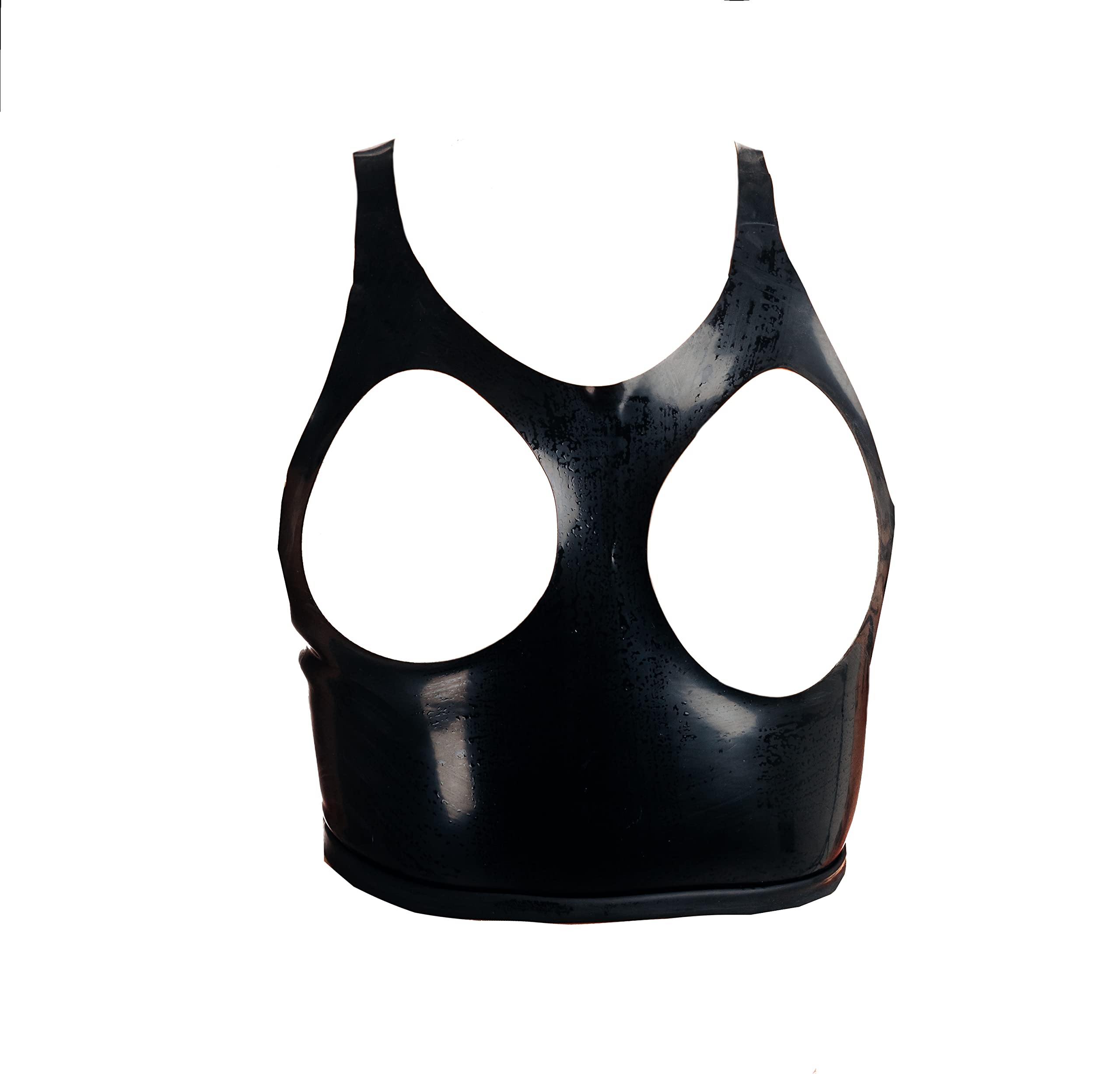 Rubberfashion - Brassière en Latex - Seins Nus - descend jusqu'à la Taille - pour Femme
