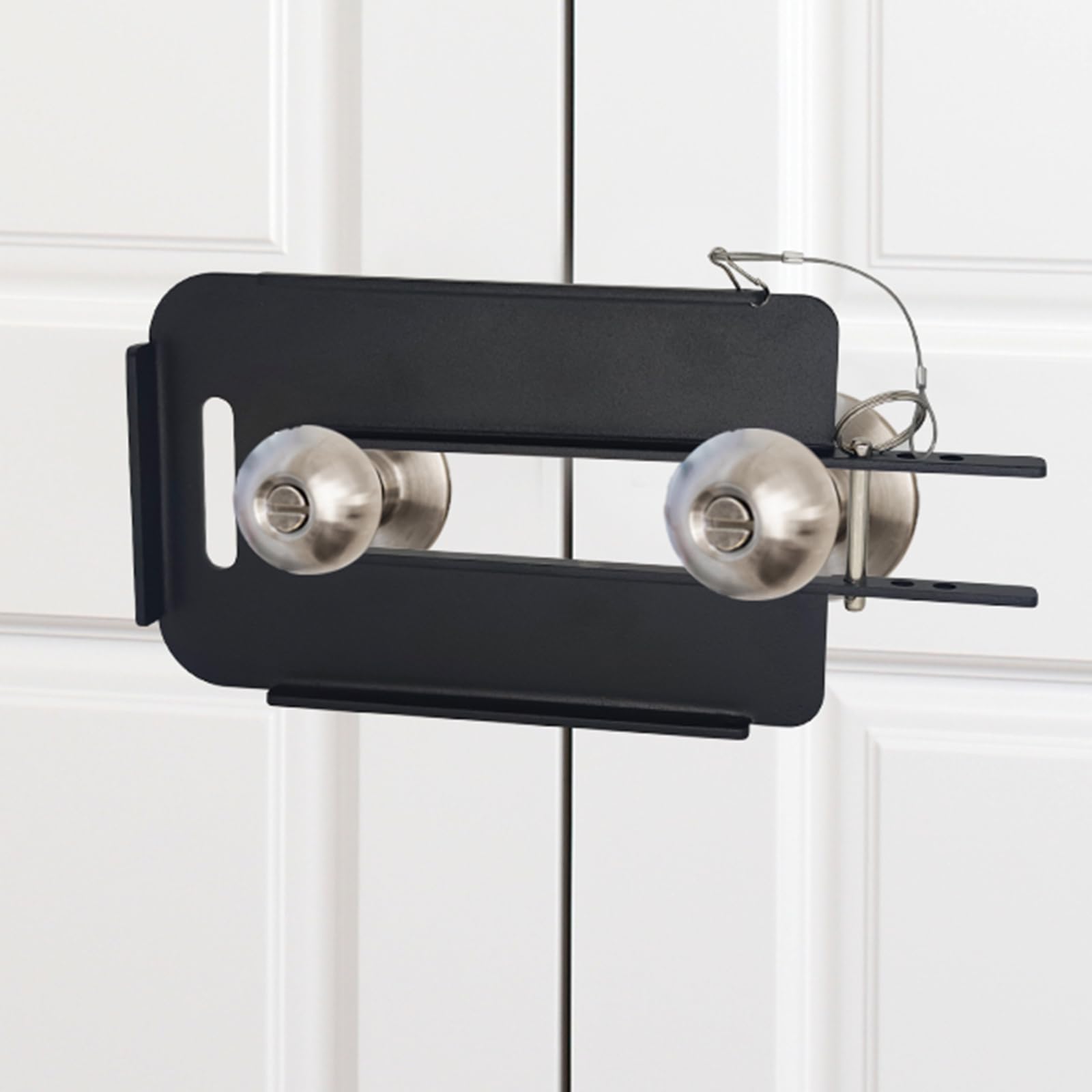 Cerradura de puerta francesa | Cerradura de refuerzo de puerta doble ajustable para puertas francesas seguridad del hogar | Añade alta seguridad para evitar la entrada no autorizada del hogar |