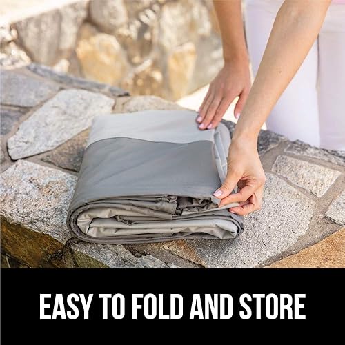 Miniatura 8 de GORILLA GRIP Funda impermeable grande para sofá de patio al aire libre, 58 pulgadas, juego de fundas ajustables para muebles para invierno, mantiene