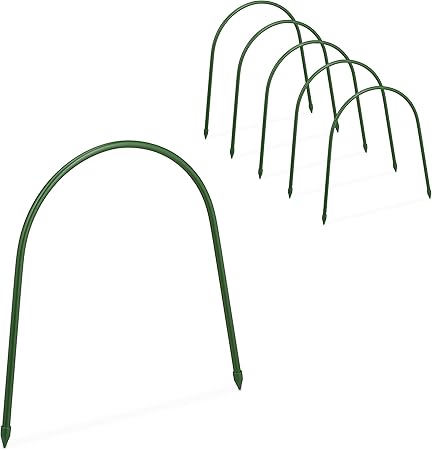 Relaxdays Tunnelbögen, 6er Set, Bügel für Pflanztunnel & Hochbeet, HxB