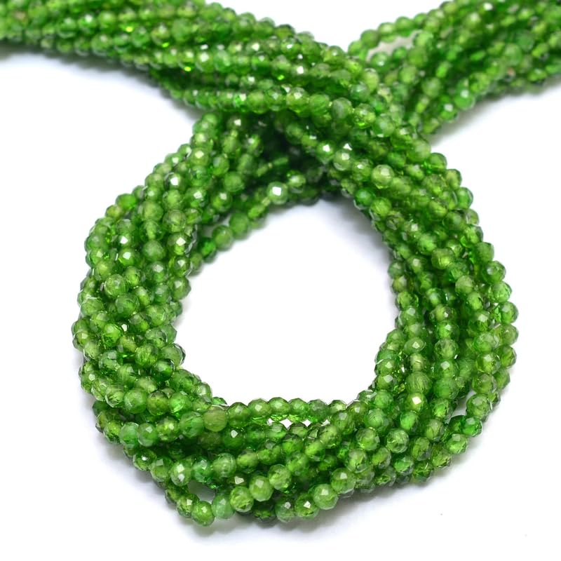 Chrome diopside perles de 2mm pour réparer ou confectionner des colliers fins