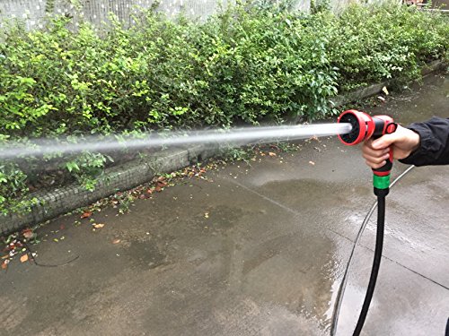Garden Hose Nozzle Hand Sprayer - Heavy Duty Metal Watering Nozzle - High Pressure | Thumb Switch Flow Control Spray Attachment | Suitable for Car Wash, Cleaning, Watering Lawn and Garden