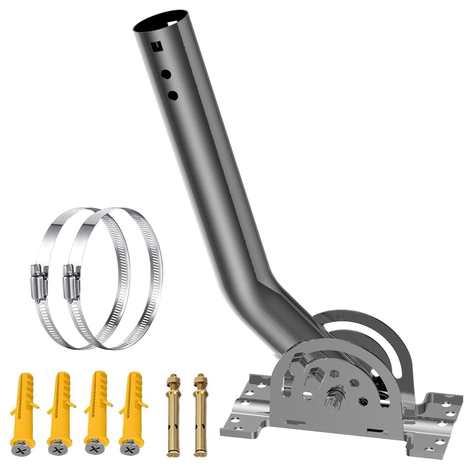 Universal Antenna Mount 11" Inch J Pole Mount Accessory for Outside TV Antenna Wireless Bridge Bracket Mount, Pole and Wall-Mounted Mount for Outdoor AP Access Point Client Bridge CPE, 2 Pack