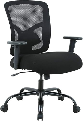 Miniatura 9 de Silla de oficina en casa grande y alta, silla ejecutiva de 500 libras, silla ergonómica de cuero de respaldo alto con soporte lumbar, reposacabezas