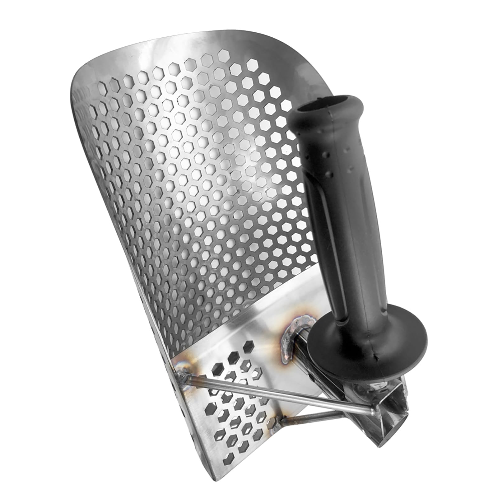 Escavatore di sabbia per metal detector Pala da spiaggia in acciaio inox con manico Metal Detector Pala di sabbia Strumenti di setacciatura e scavo di sabbia da spiaggia antiruggine