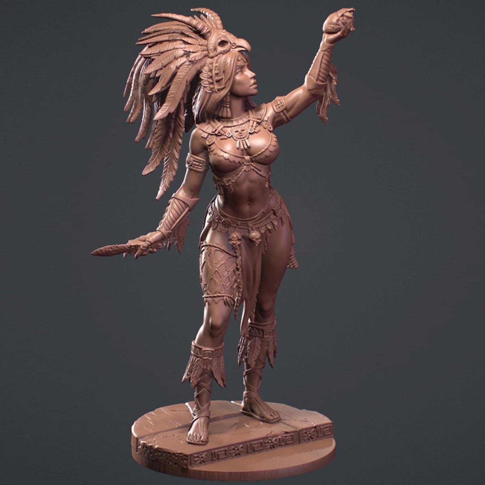 Splindg 1/24 Ancient tribe female warrior warrior resin character model kit unpainted and self-assembled / 184E81