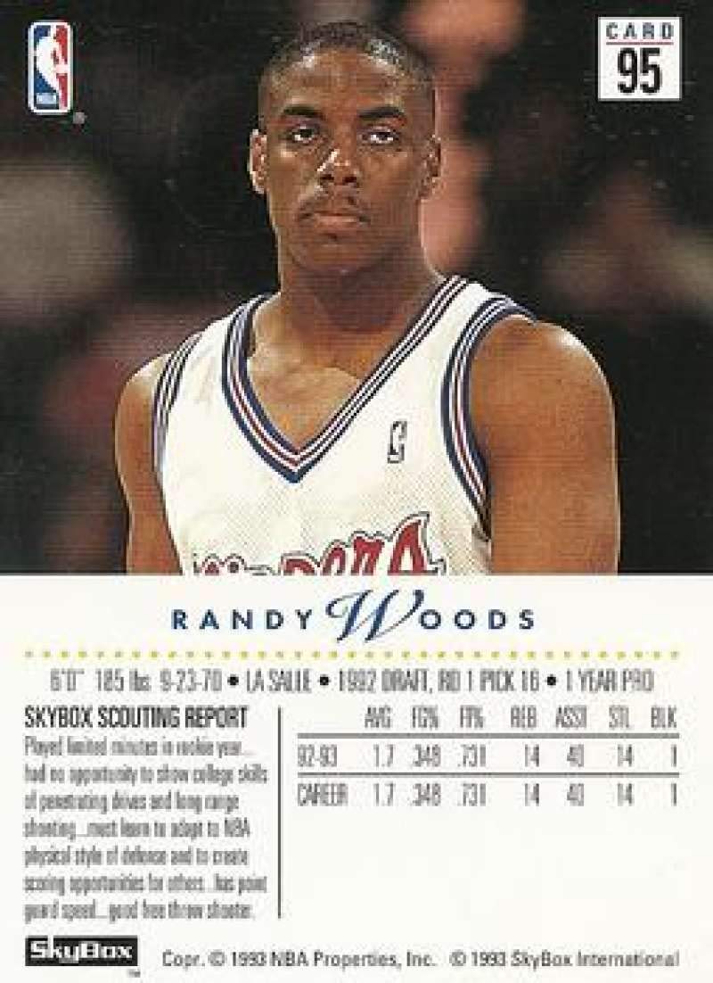 Amazon.com: 1993-94 Skybox Premium Series 1 Basketball #95 Randy