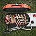 Havato RoadTrip Portable Propane Gas Grill,15,000 BTU BBQ Grill with Top Cover Lid,Folding Legs & 2 Wheels, 406 sq.in. Grilling Areas, Built-in Thermometer, Barbecue Gas Grill for Patio,Party,Orange