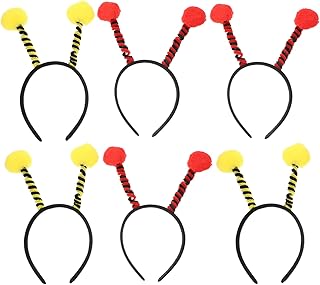 FOMIYES 6Pcs Bee Headbands, Bee Tentacle Hair Hoops Insect Headbands, Bee Antenna Hairbands for Halloween Christmas Party Costume Supplies