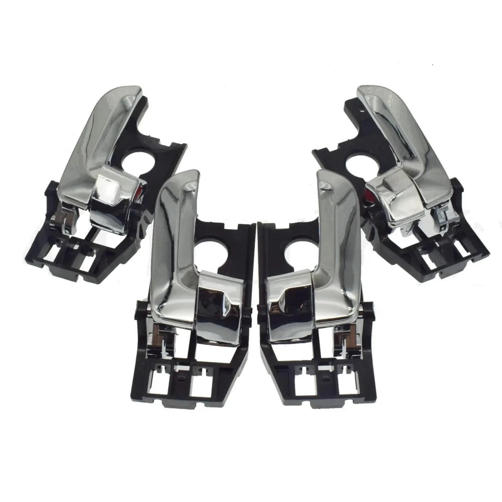 DTSGCX Car Inner Interior Inside Door Handles Chrome Front Rear Left Right 4PCS for Kia for Sportage 2.0L .7L 2005-2010