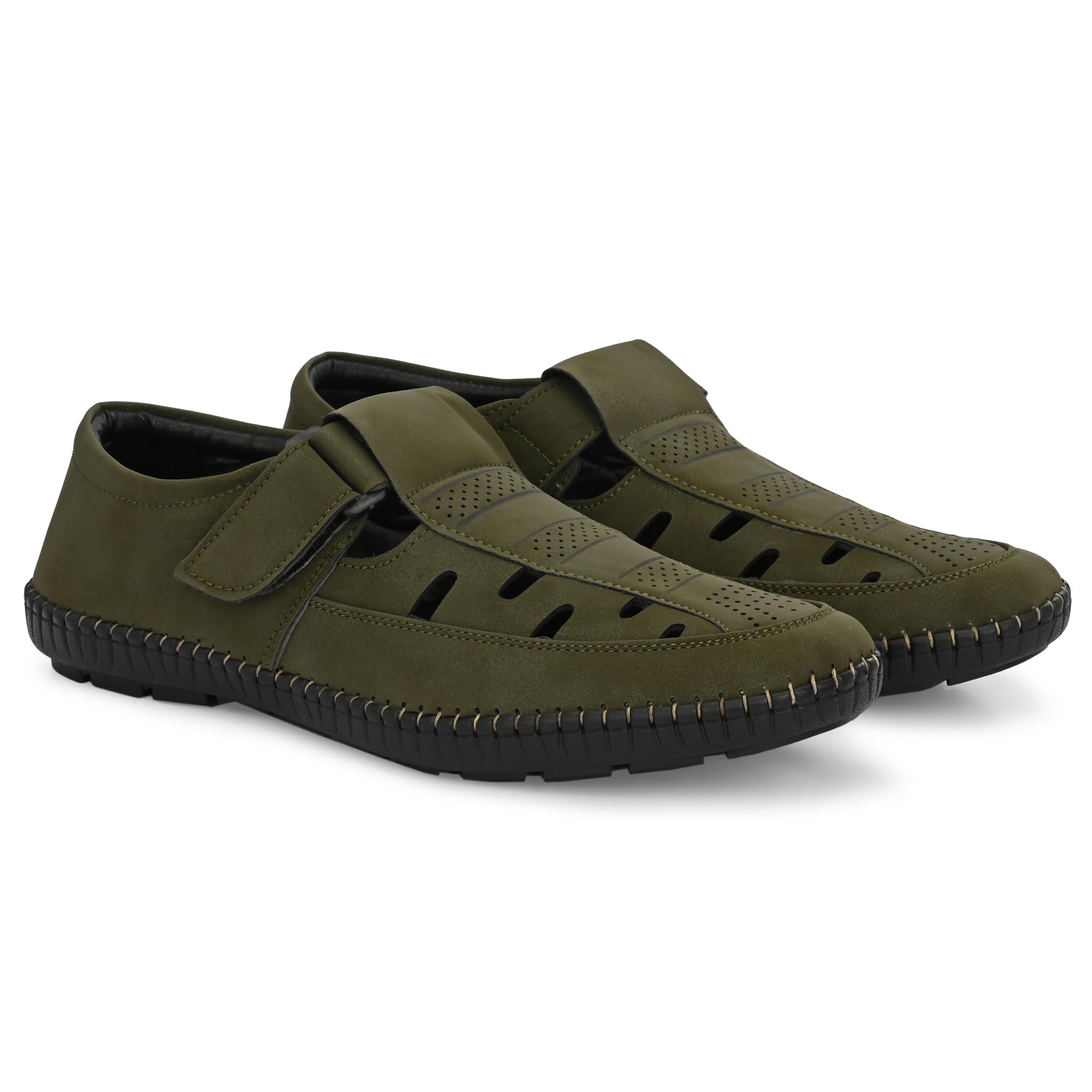 misty enterprises Men's Men’s Suede Leather Sandals – Lightweight, Durable, and Comfortable Casual Sandals for Everyday Wear, Travel, and Outdoor-picture-30