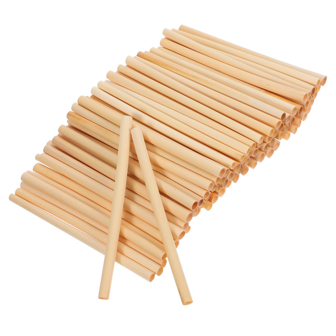 Housoutil Bee Tubes, 100PCS Reed Pollination Bee Nesting Tubes, 15cm Empty Bee Hotel Tubes, 0.5-0.8cm Honeycomb Reed Tube for Mason Bees House Insect Hotels Bug Houses