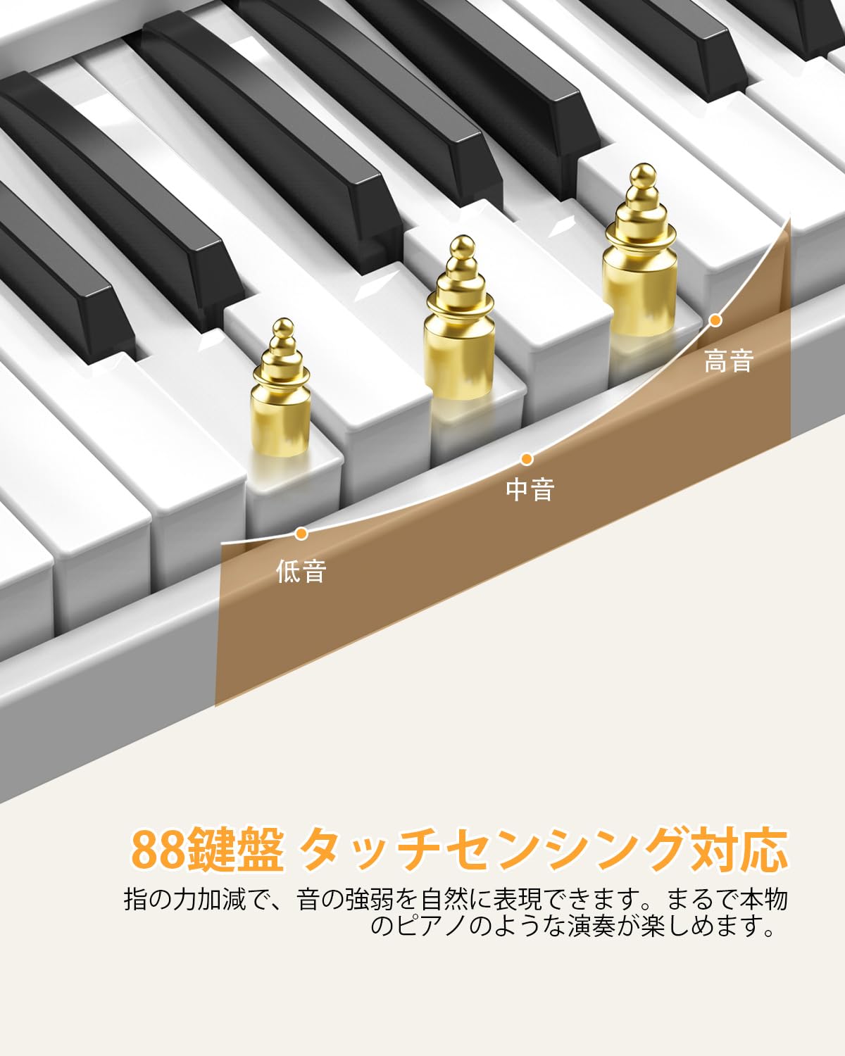 Amazon | OYAYO 電子ピアノ 88鍵盤 折りたたみ式 FP88C 充電式 MIDI
