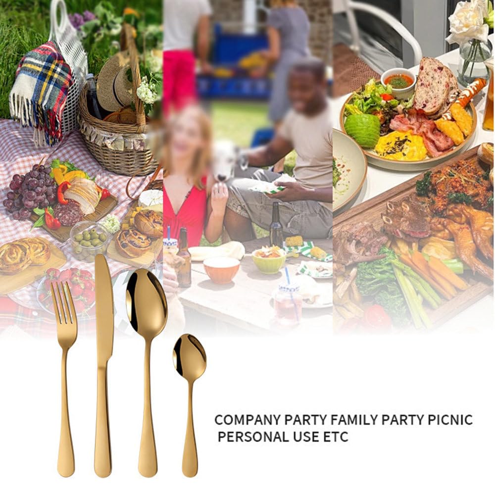 Juego de cubiertos de acero inoxidable, 24 cubiertos en forma de piña, utensilios de comer pulidos con espejo para 6, juego completo de tenedor y cuchara para el hogar o restaurante