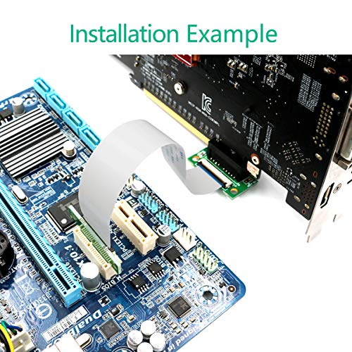 SUPERPLUS PCI Express Riser Cable x1 PCI-E 36PIN 1X Extension Cable (90 Degrees Direction) for Server Chassis