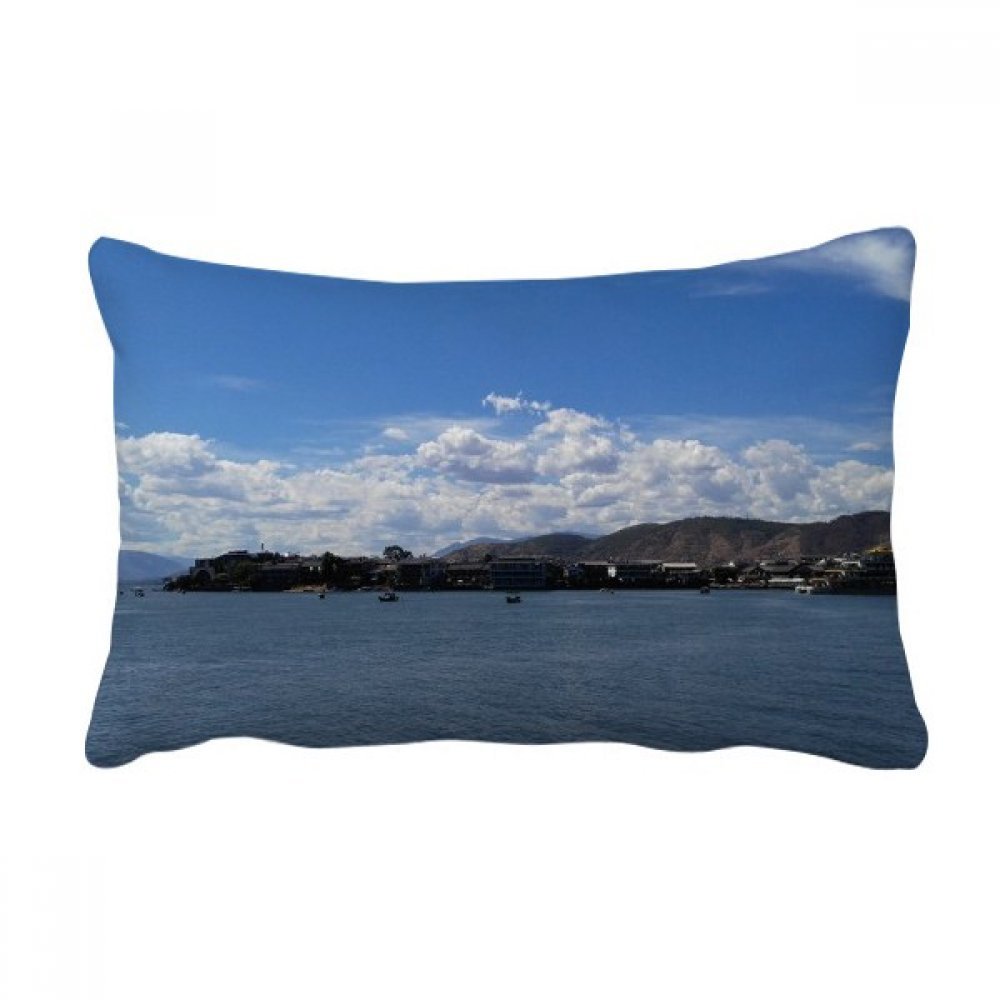 Coussin lombaire de canapé vagues et récifs multicolore 16x24 pouces