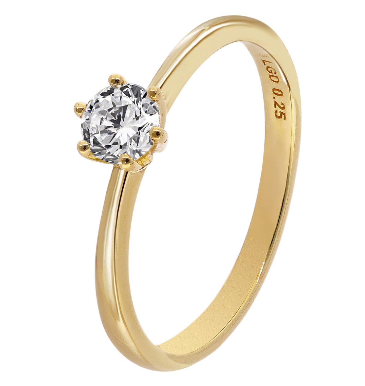 GLIZZ Damenring mit Diamant 0,25 ct. Gold 333/8K Brillantring GL8668