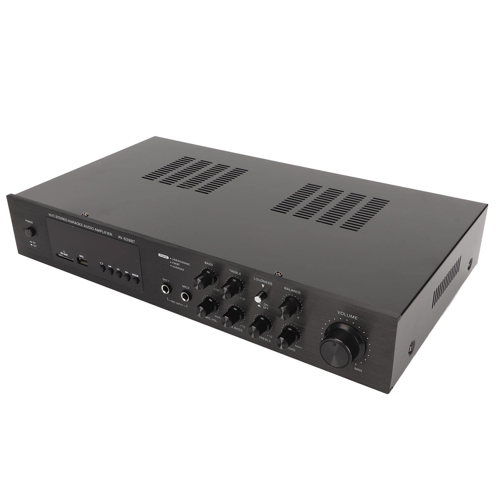 Amplituner Kina Domowego z Bluetoothem o Mocy Szczytowej 500 W, 5-kanałowy Odbiornik Dźwięku Przestrzennego, materiał ze Stopu Aluminium, Zintegrowany Odbiornik Radiowy, na