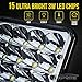 Xprite 45 Watt 4x6 inch LED Headlight Rectangle Sealed Beam Replacement HID Xenon H4651 H4652 H4656 H4666 H6545 Peterbilt Freightliner Kenworth (Pack of 2)