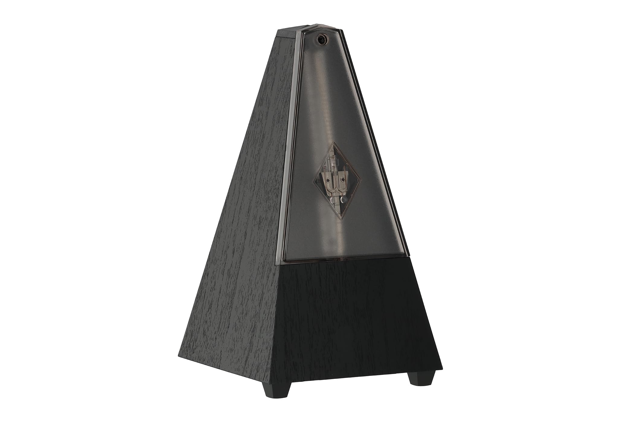 Wittner Metronomo Taktell forma piramidale Sistema Maelzel Serie 800K - Custodia in plastica - Senza campana - Con coperchio in plexiglass - Nero - Non richiede batterie - Made in Germany