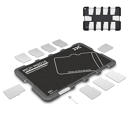 10 Slots Micro SD Card Case Holder Storage Organizer, Ultra Slim Credit Card Size Lightweight Portable TF MSD Memory Card Storage