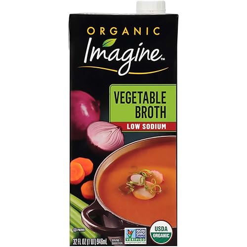 Imagine Caldo orgánico bajo en sodio vegetal 32 onzas